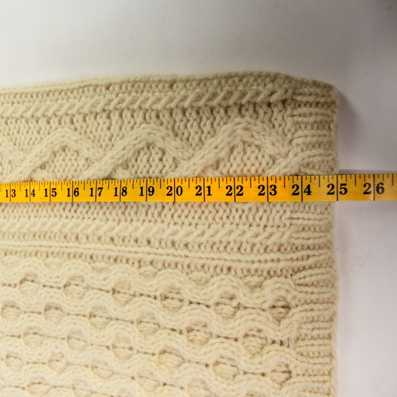 DAVID BRETT Wool Italian Chunky Cable Knit Sweater - Picture 6 of 7